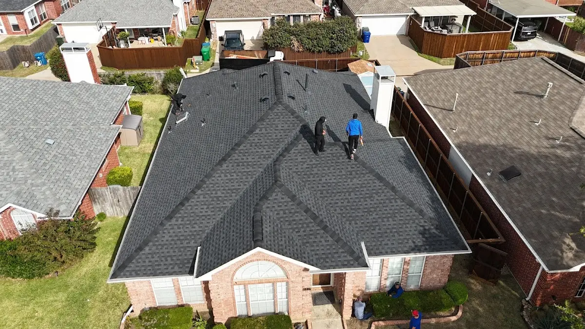 Slate & Tile Roof Repair work in progress on a Claremore property